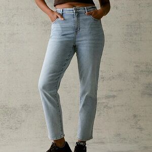 High-rise straight leg jeans jeans
